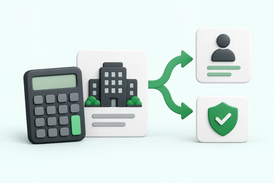Calculator de companie cu distribuție separată către acționar și verificarea pragurilor